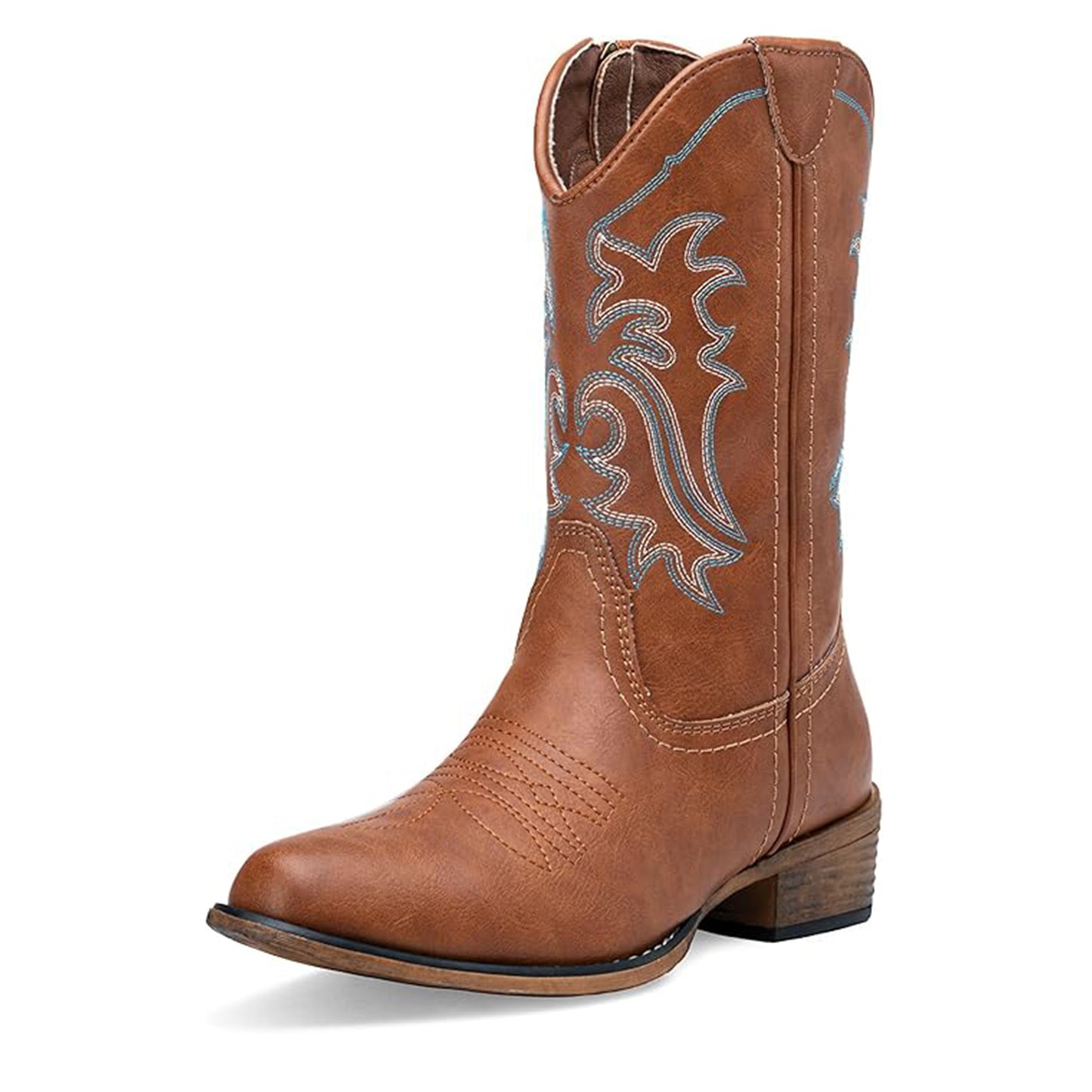 JEOSSY Women's 9806 Cowboy Boots, Western Cowgirl Mid Calf Embroidered Fashion Boots with Inside Zipper