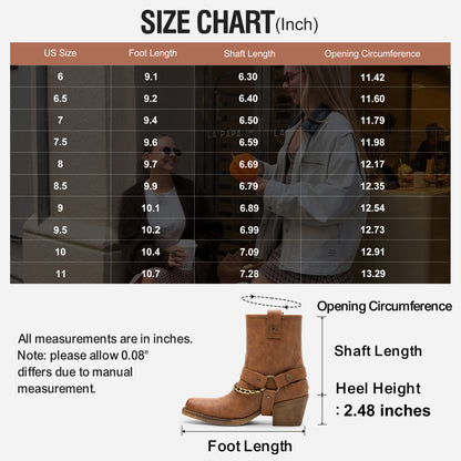 Jeossy 9205 Women's Western Ankle Booties with Studded Strap