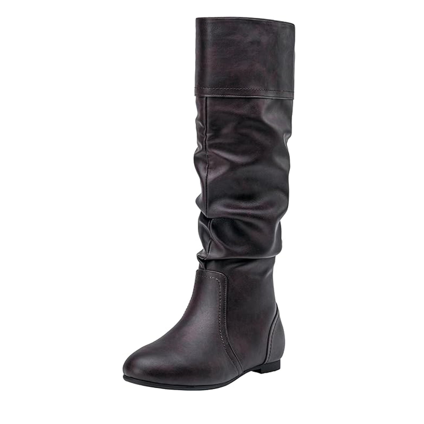 Jeossy Women's 9601 Knee High Boots Tall Slouch Boots with Inside Zipper