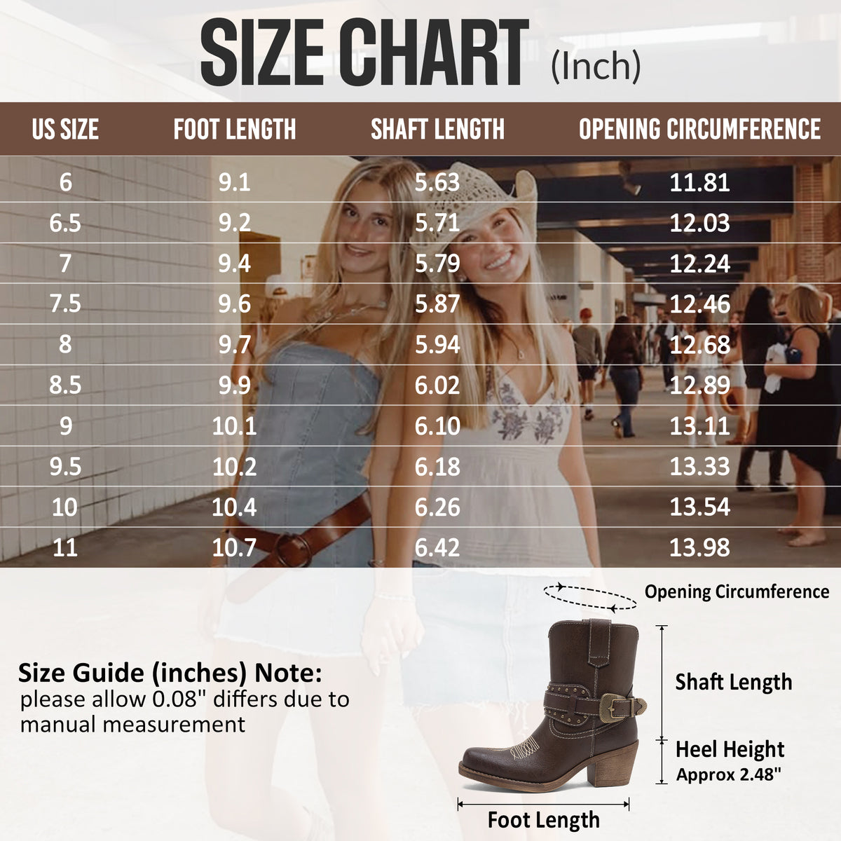 Jeossy Women's 9200 Western Ankle Boots