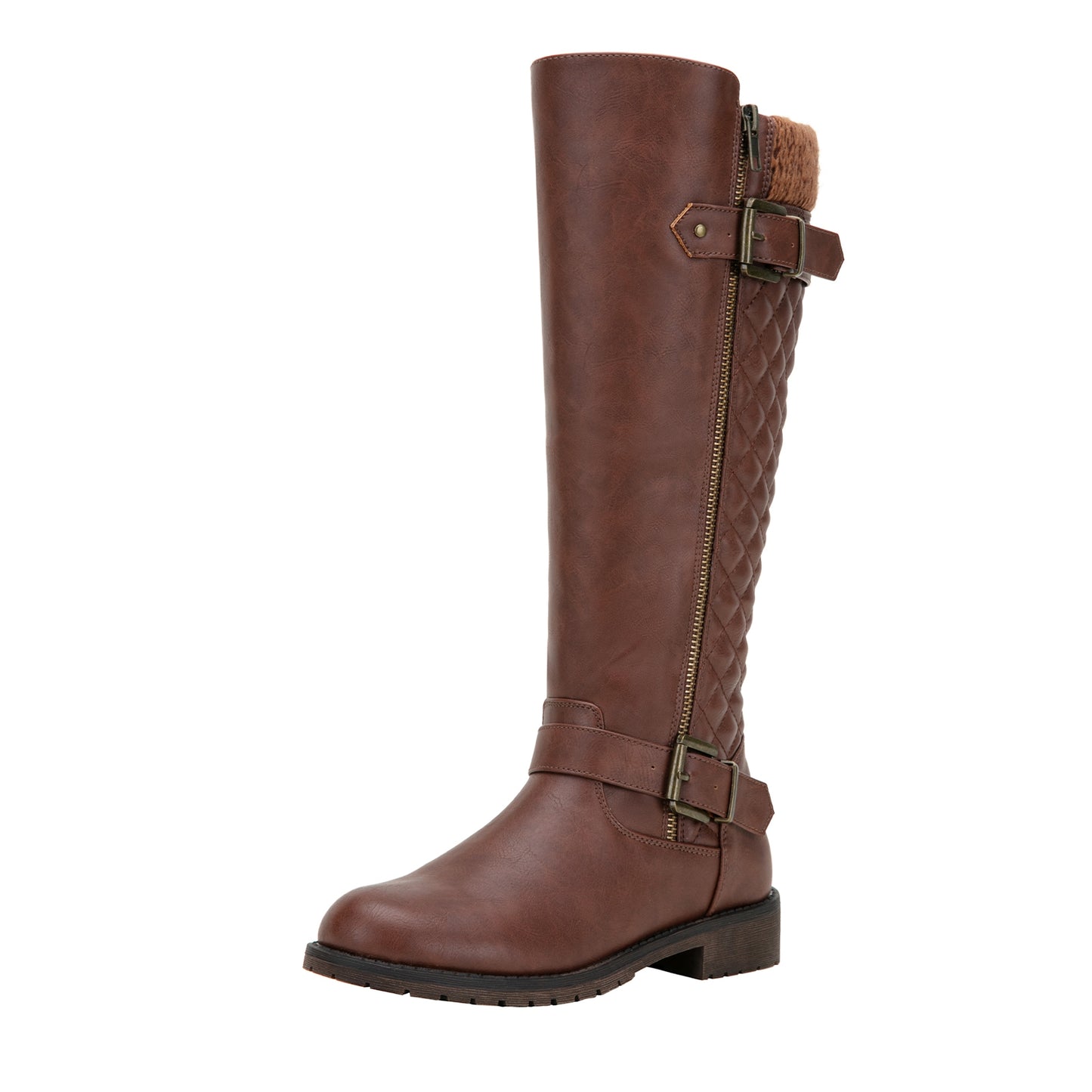 Women's 945 Knee High Riding Boots Metal Buckle Calf Boot