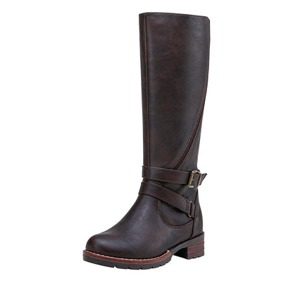 Jeossy Women's 9659 Knee High Boots, Riding Horse Tall Boots with Elastic Band and Side Zipper