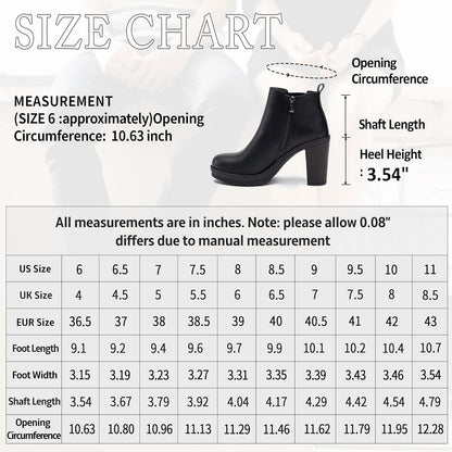 Jeossy Women's 9676 Ankle Booties Platform Chunky Heel Boots