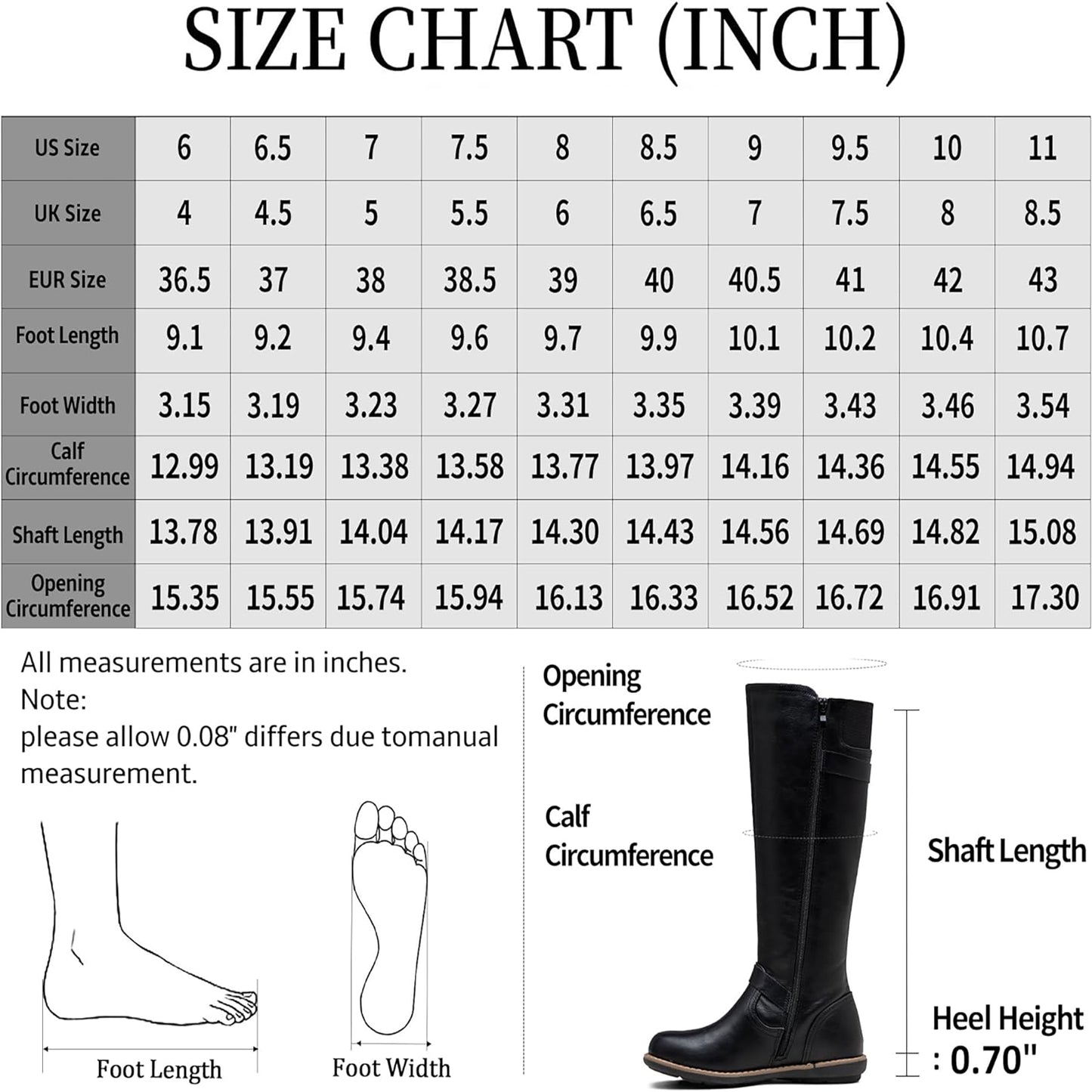 Jeossy Women's 9656 Knee-High Boots Fashion Riding Boots with Buckle