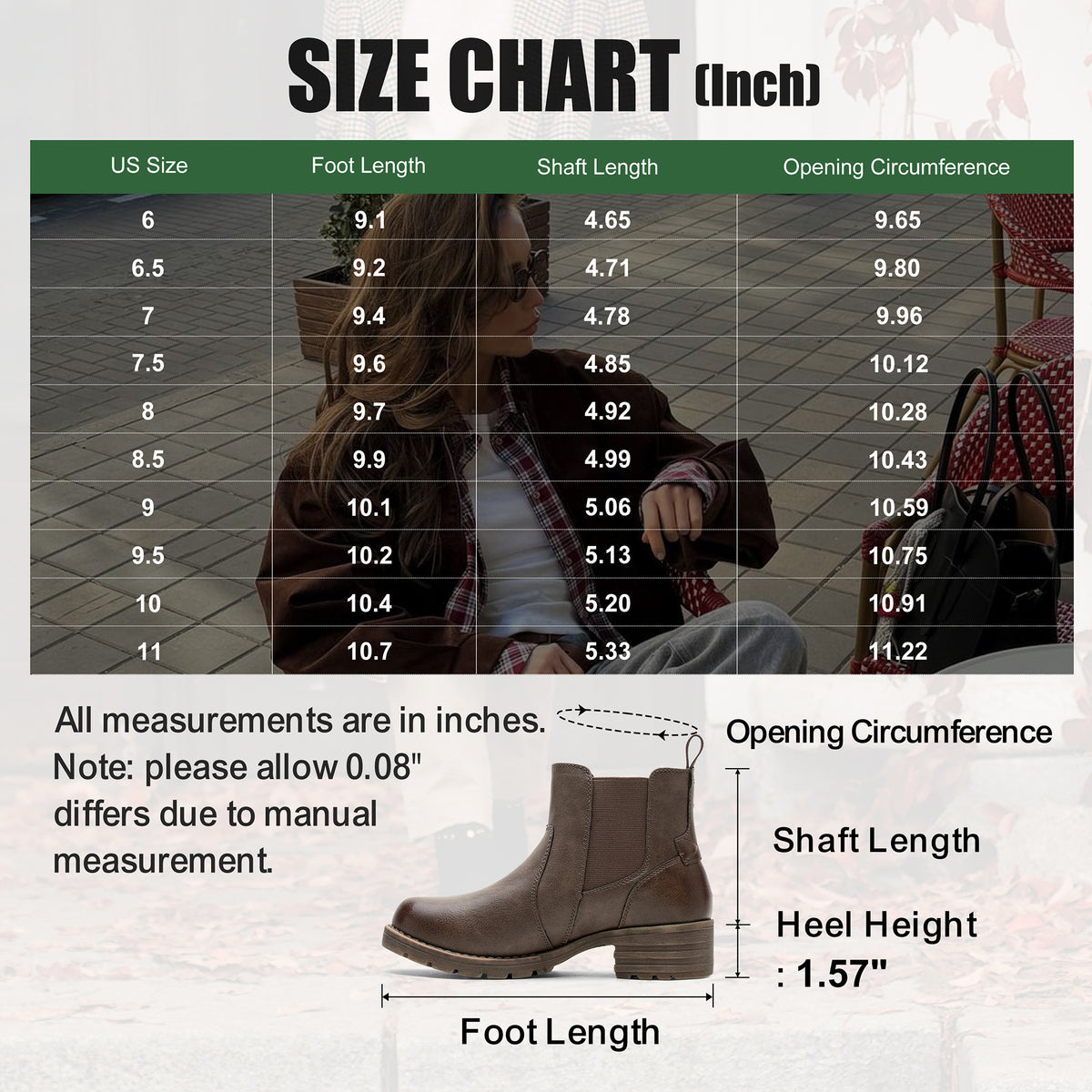 Jeossy 9506 Women's Chelsea Low Heel Ankle Boots