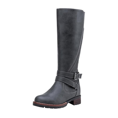 Jeossy Women's 9659 Knee High Boots, Riding Horse Tall Boots with Elastic Band and Side Zipper
