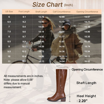 Jeossy Women's 9661+9661W Knee High Boots Riding High Boots with Inner Zipper and Side Hidden Elastic Band