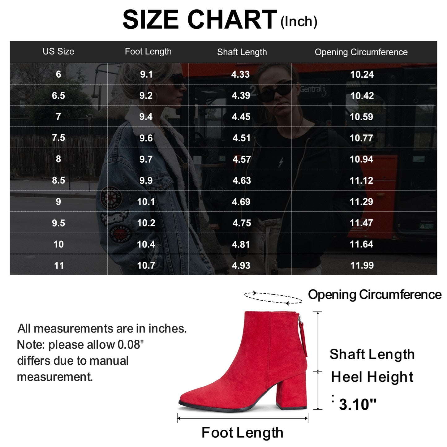 Jeossy Women's 9635 Chunky Heeled Ankle Boots | Pointed Toe Stacked Block Heel Booties