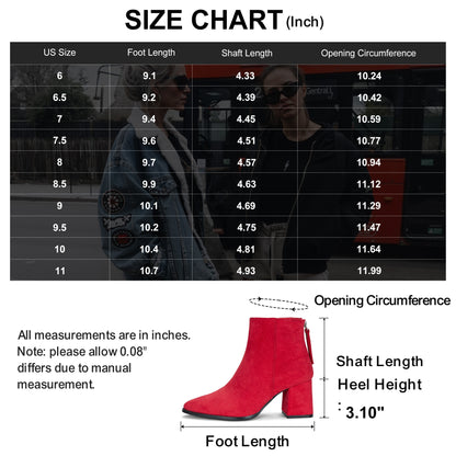 Jeossy Women's 9635 Chunky Heeled Ankle Boots | Pointed Toe Stacked Block Heel Booties