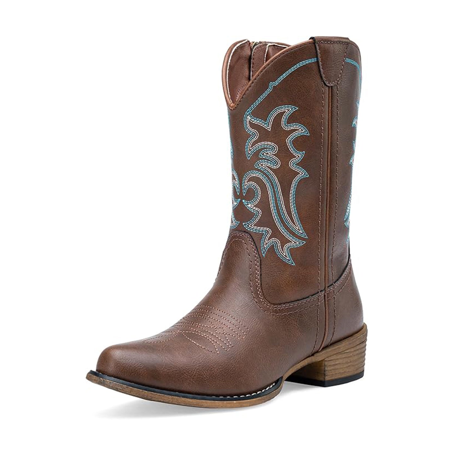 JEOSSY Women's 9806 Cowboy Boots, Western Cowgirl Mid Calf Embroidered Fashion Boots with Inside Zipper